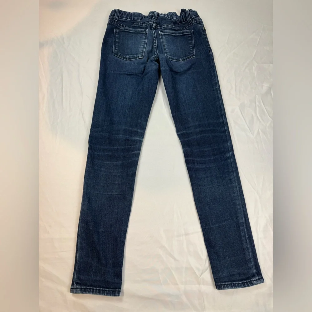 Gap‎ Kids Super Skinny Jeans Girls Size 10 Dark Wash Stretch Denim Elastic Waist